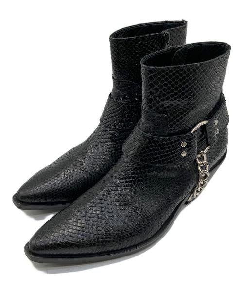 JUNYA WATANABE COMME des GARCONS（(ジュンヤワタナベ コムデギャルソン）JUNYA WATANABE COMME des GARCONS ((ジュンヤワタナベ コムデギャルソン) サイドジップブーツ ブラック サイズ:6の古着・服飾アイテム