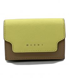 MARNI（マルニ）の古着「3つ折り財布」｜ライトグレー×ブラック