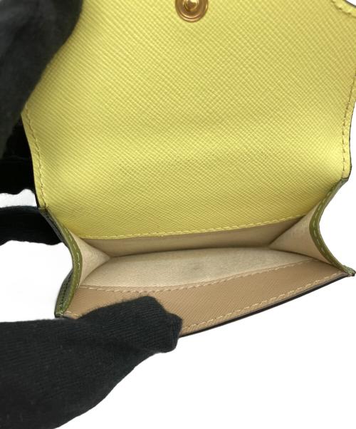 MARNI（マルニ）MARNI (マルニ) 3つ折り財布 ライトグレー×ブラックの古着・服飾アイテム