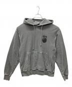 stussyステューシー）の古着「プルオーバーパーカー」｜グレー×ブラック