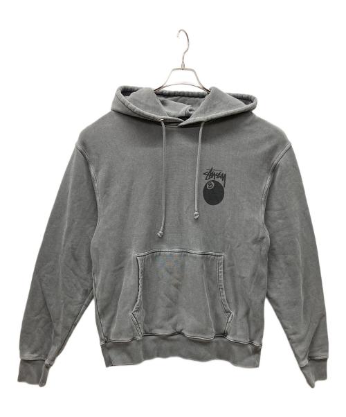 stussy（ステューシー）stussy (ステューシー) プルオーバーパーカー グレー×ブラック サイズ:Ｌの古着・服飾アイテム