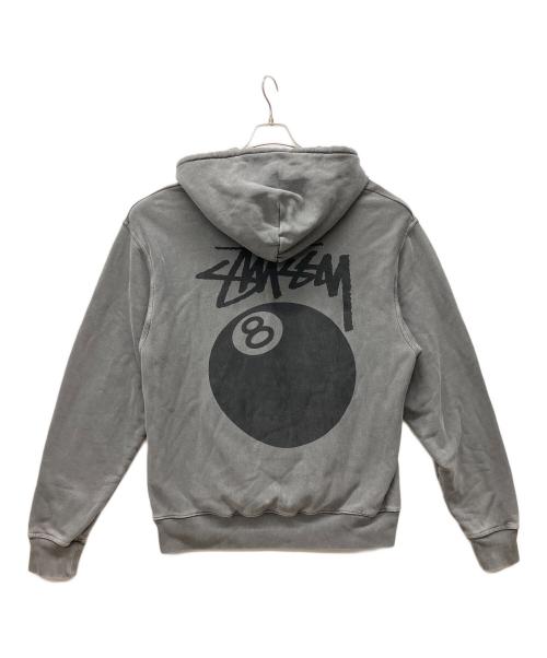 stussy（ステューシー）stussy (ステューシー) プルオーバーパーカー グレー×ブラック サイズ:Ｌの古着・服飾アイテム