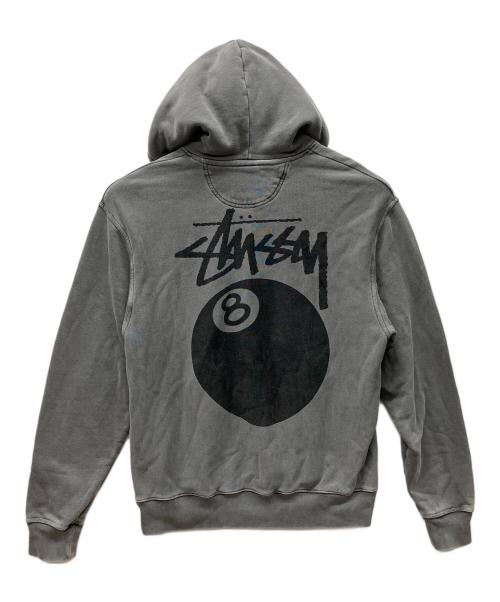 stussy（ステューシー）stussy (ステューシー) プルオーバーパーカー グレー×ブラック サイズ:Ｌの古着・服飾アイテム