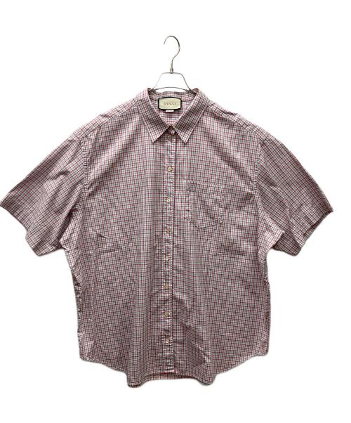 GUCCI（グッチ）GUCCI (グッチ) 半袖シャツ レッド サイズ:38の古着・服飾アイテム
