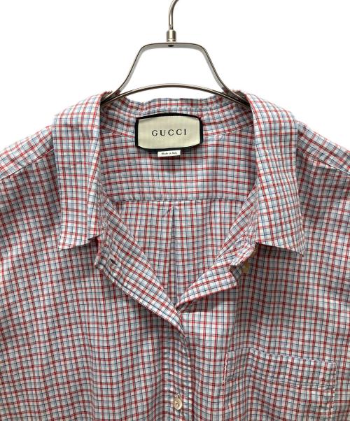 GUCCI（グッチ）GUCCI (グッチ) 半袖シャツ レッド サイズ:38の古着・服飾アイテム