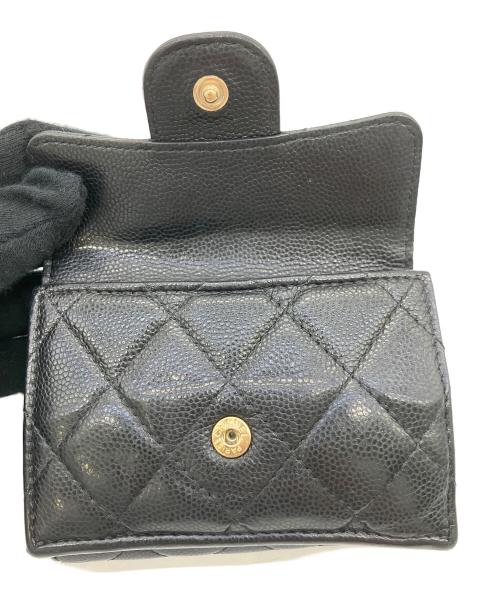 CHANEL（シャネル）CHANEL (シャネル) 3つ折り財布 ブラックの古着・服飾アイテム