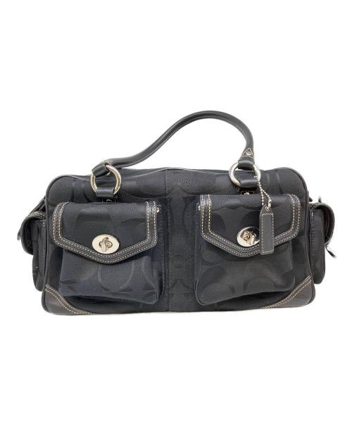 COACH（コーチ）COACH (コーチ) シグネチャーハンドバッグ ブラックの古着・服飾アイテム
