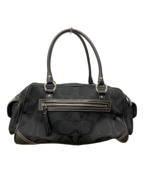 COACH（コーチ）COACH (コーチ) シグネチャーハンドバッグ ブラックの古着・服飾アイテム