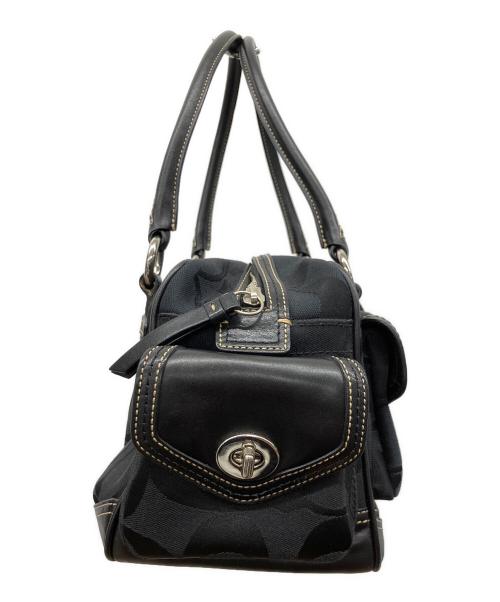 COACH（コーチ）COACH (コーチ) シグネチャーハンドバッグ ブラックの古着・服飾アイテム