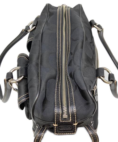 COACH（コーチ）COACH (コーチ) シグネチャーハンドバッグ ブラックの古着・服飾アイテム