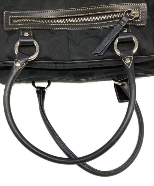 COACH（コーチ）COACH (コーチ) シグネチャーハンドバッグ ブラックの古着・服飾アイテム