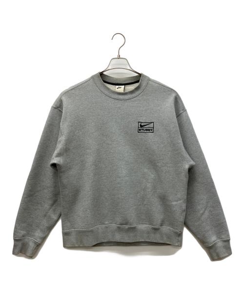 NIKE（ナイキ）NIKE (ナイキ) stussy (ステューシー) クルーネックスウェット グレー サイズ:Sの古着・服飾アイテム