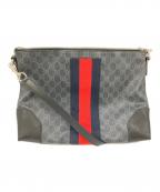 GUCCIグッチ）の古着「ショルダーバッグ　GGスプリーム」｜ブラック