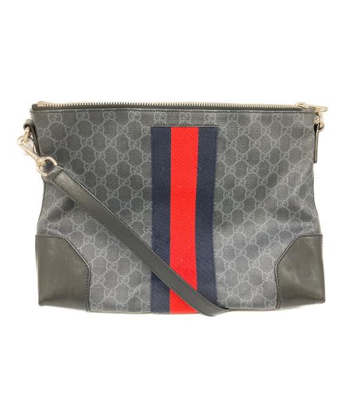GUCCI（グッチ）GUCCI (グッチ) ショルダーバッグ　GGスプリーム ブラックの古着・服飾アイテム