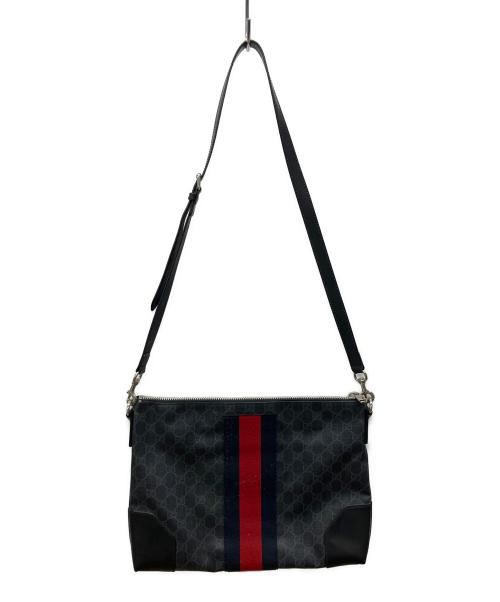 GUCCI（グッチ）GUCCI (グッチ) ショルダーバッグ　GGスプリーム ブラックの古着・服飾アイテム