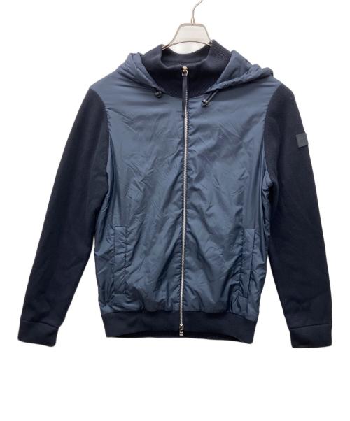 BOSS HUGO BOSS（ボス ヒューゴボス）BOSS HUGO BOSS (ボス ヒューゴボス) 切替ジップパーカー ネイビー サイズ:Mの古着・服飾アイテム