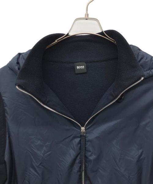 BOSS HUGO BOSS（ボス ヒューゴボス）BOSS HUGO BOSS (ボス ヒューゴボス) 切替ジップパーカー ネイビー サイズ:Mの古着・服飾アイテム