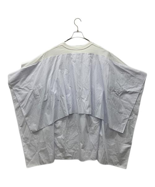 MM6 Maison Margiela（エムエムシックスメゾンマルジェラ）MM6 Maison Margiela (エムエムシックスメゾンマルジェラ) 切替カットソー ホワイト サイズ:mの古着・服飾アイテム