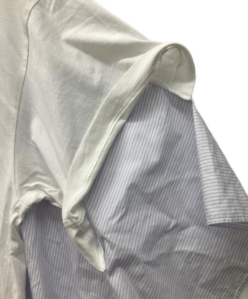 MM6 Maison Margiela（エムエムシックスメゾンマルジェラ）MM6 Maison Margiela (エムエムシックスメゾンマルジェラ) 切替カットソー ホワイト サイズ:mの古着・服飾アイテム