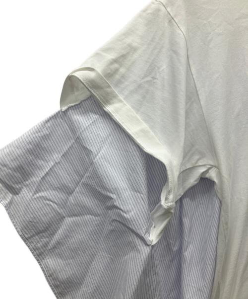 MM6 Maison Margiela（エムエムシックスメゾンマルジェラ）MM6 Maison Margiela (エムエムシックスメゾンマルジェラ) 切替カットソー ホワイト サイズ:mの古着・服飾アイテム