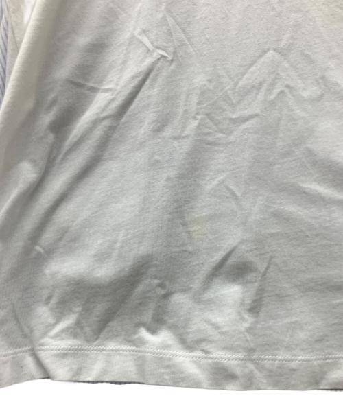 MM6 Maison Margiela（エムエムシックスメゾンマルジェラ）MM6 Maison Margiela (エムエムシックスメゾンマルジェラ) 切替カットソー ホワイト サイズ:mの古着・服飾アイテム