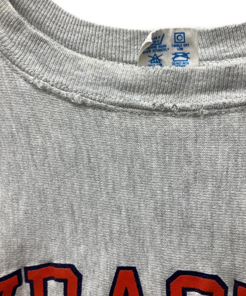 Champion REVERSE WEAVE（チャンピオン リバース ウィーブ）Champion REVERSE WEAVE (チャンピオン リバース ウィーブ) クルーネックスウェット グレー×オレンジ サイズ:X Largeの古着・服飾アイテム