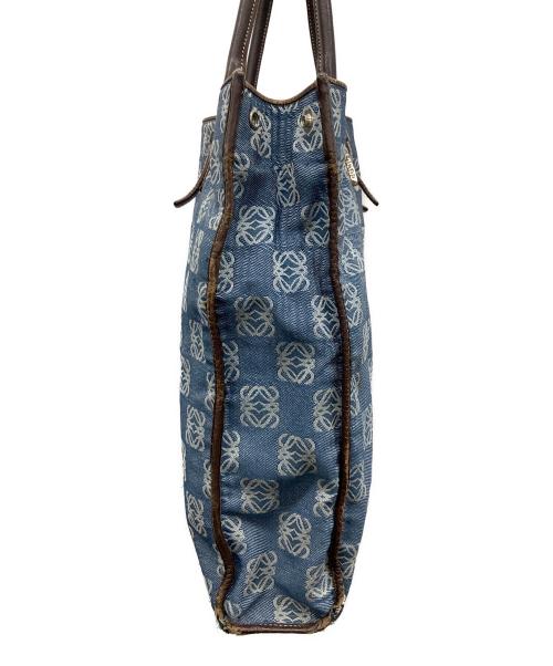 LOEWE（ロエベ）LOEWE (ロエベ) トートバッグ ブルー×ブラウンの古着・服飾アイテム