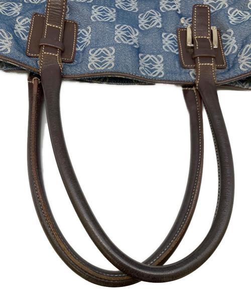 LOEWE（ロエベ）LOEWE (ロエベ) トートバッグ ブルー×ブラウンの古着・服飾アイテム