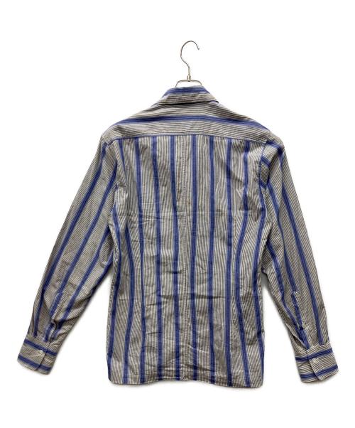 DRIES VAN NOTEN（ドリスヴァンノッテン）DRIES VAN NOTEN (ドリスヴァンノッテン) 長袖シャツ パープル×グレー サイズ:48の古着・服飾アイテム