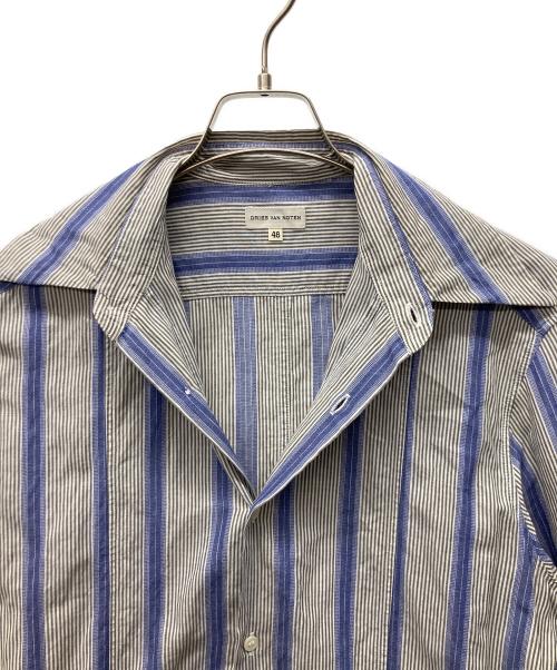 DRIES VAN NOTEN（ドリスヴァンノッテン）DRIES VAN NOTEN (ドリスヴァンノッテン) 長袖シャツ パープル×グレー サイズ:48の古着・服飾アイテム