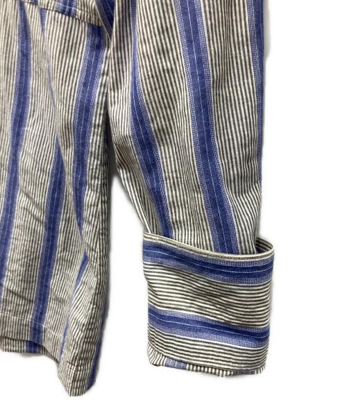 DRIES VAN NOTEN（ドリスヴァンノッテン）DRIES VAN NOTEN (ドリスヴァンノッテン) 長袖シャツ パープル×グレー サイズ:48の古着・服飾アイテム