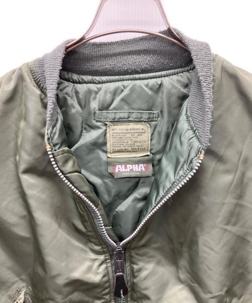 ALPHA（アルファ）ALPHA (アルファ) MA-1ジャケット グリーン サイズ:Lの古着・服飾アイテム
