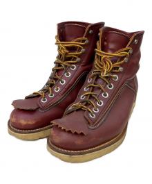 LONE WOLF BOOTS（ロンウルフブーツ）の古着「ブーツ」｜レッド