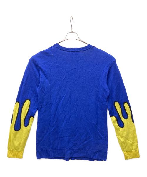 JEREMY SCOTT（ジェレミー スコット）JEREMY SCOTT (ジェレミー スコット) 厚手ニット イエロー×ブルー サイズ:Lの古着・服飾アイテム