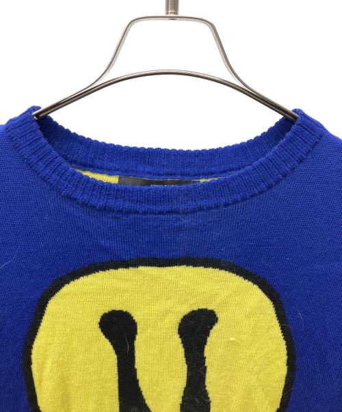 JEREMY SCOTT（ジェレミー スコット）JEREMY SCOTT (ジェレミー スコット) 厚手ニット イエロー×ブルー サイズ:Lの古着・服飾アイテム