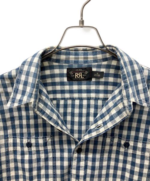 RRL（ダブルアールエル）RRL (ダブルアールエル) 長袖シャツ ホワイト×ブルー サイズ:Mの古着・服飾アイテム