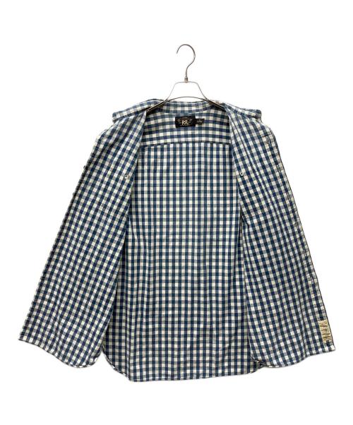 RRL（ダブルアールエル）RRL (ダブルアールエル) 長袖シャツ ホワイト×ブルー サイズ:Mの古着・服飾アイテム
