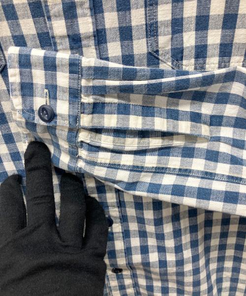 RRL（ダブルアールエル）RRL (ダブルアールエル) 長袖シャツ ホワイト×ブルー サイズ:Mの古着・服飾アイテム