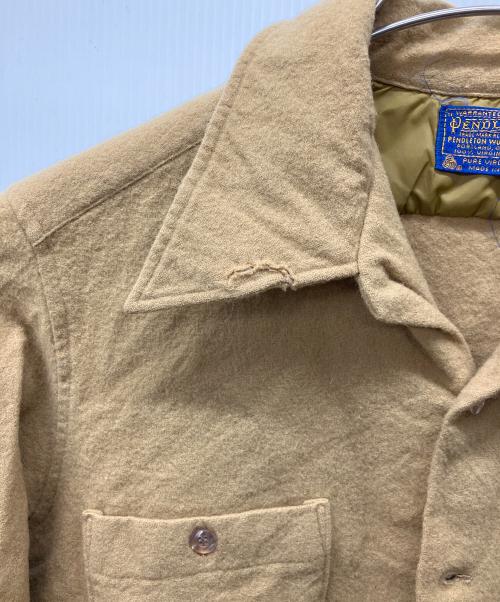 PENDLETON（ペンドルトン）PENDLETON (ペンドルトン) ウールシャツ キャメル サイズ:Lの古着・服飾アイテム