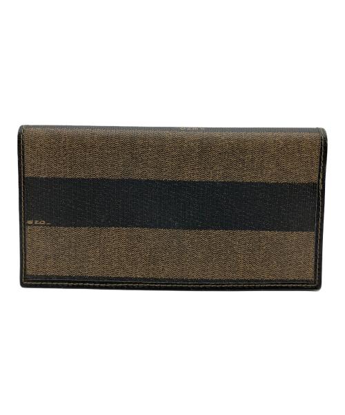 FENDI（フェンディ）FENDI (フェンディ) 長財布 ブラック×ブラウンの古着・服飾アイテム