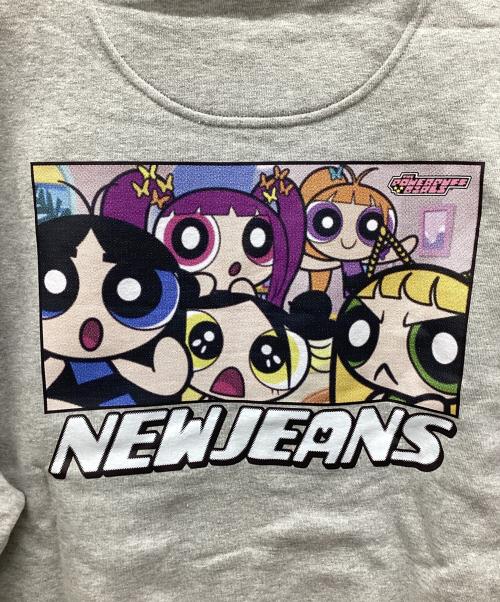 THE POWERPUFF GERLS（ザ パワーパフガールズ）THE POWERPUFF GERLS (ザ パワーパフガールズ) NewJeans (ニュージーンズ) パーカー グレー サイズ:LARGEの古着・服飾アイテム