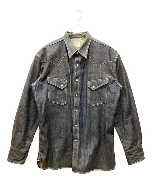 THE FLAT HEAD（ザ・フラットヘッド）THE FLAT HEAD (ザ・フラットヘッド) デニムシャツ インディゴ サイズ:48の古着・服飾アイテム