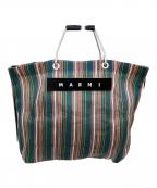 MARNIマルニ）の古着「トートバッグ」｜グリーン×ピンク