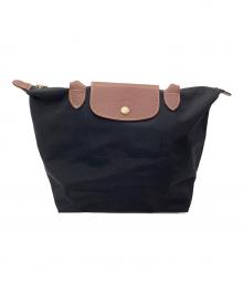 LONGCHAMP（ロンシャン）の古着「ハンドバッグ」｜ブラウン×ブラック