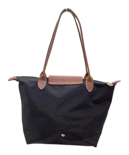 LONGCHAMP（ロンシャン）LONGCHAMP (ロンシャン) ハンドバッグ ブラウン×ブラックの古着・服飾アイテム