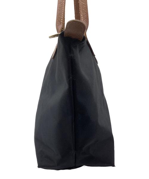 LONGCHAMP（ロンシャン）LONGCHAMP (ロンシャン) ハンドバッグ ブラウン×ブラックの古着・服飾アイテム