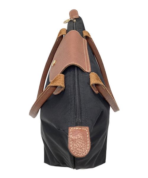 LONGCHAMP（ロンシャン）LONGCHAMP (ロンシャン) ハンドバッグ ブラウン×ブラックの古着・服飾アイテム
