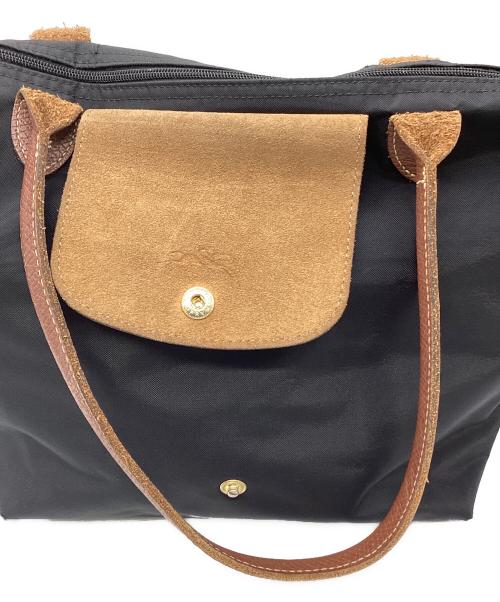 LONGCHAMP（ロンシャン）LONGCHAMP (ロンシャン) ハンドバッグ ブラウン×ブラックの古着・服飾アイテム
