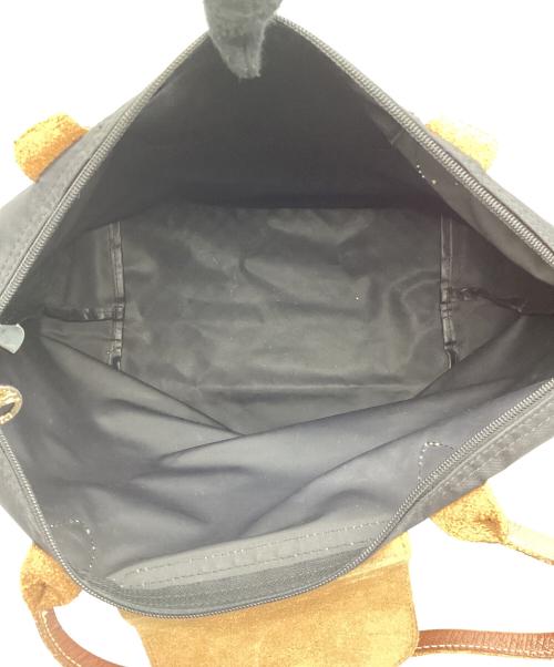 LONGCHAMP（ロンシャン）LONGCHAMP (ロンシャン) ハンドバッグ ブラウン×ブラックの古着・服飾アイテム