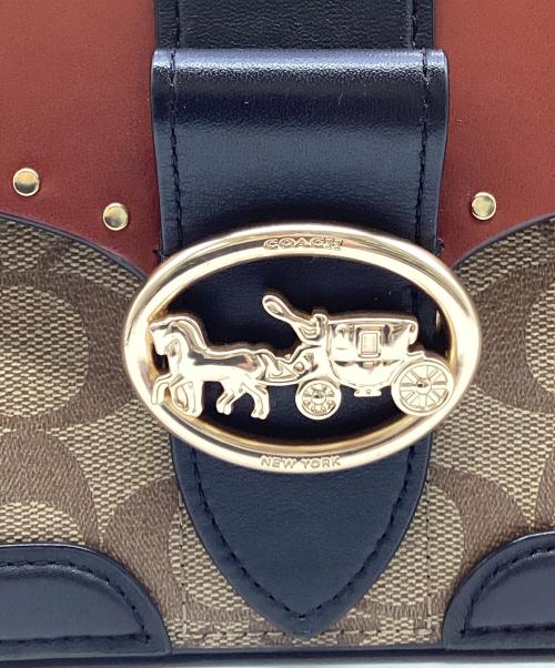 COACH（コーチ）COACH (コーチ) ハンドバッグ ブラウン×ブラックの古着・服飾アイテム